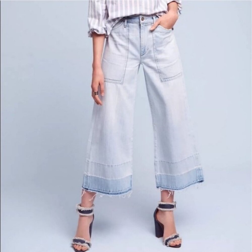 Citizens Of Humanity Light Wash Wide Leg Crop Jeans